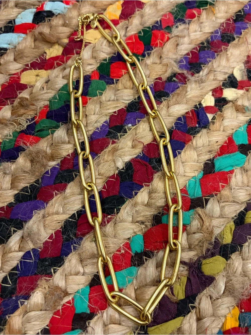 Madewell paper clip chain gold necklace - Picture 3 of 4